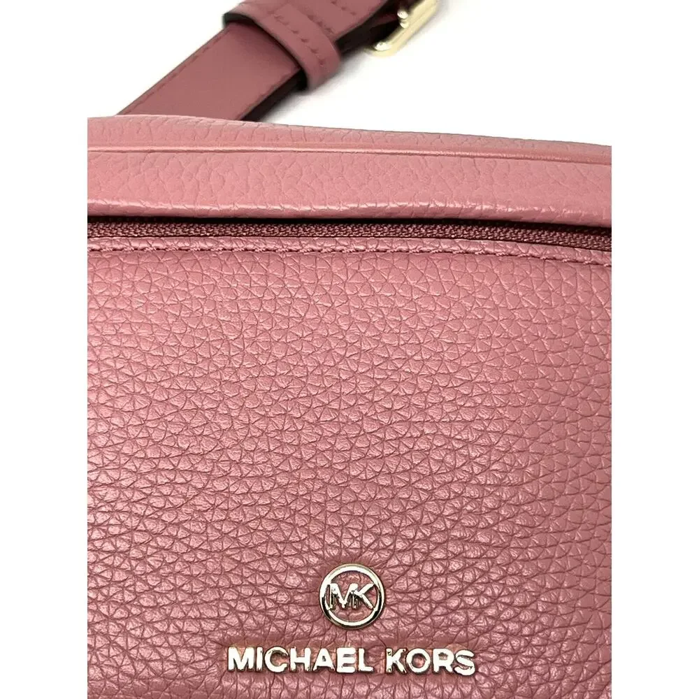 Michael Kors Slater Extra Small Pebbled Leather Sling Fanny Pack Rose Pink XS